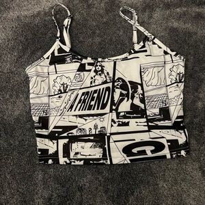 BRAND NEW shein size small comic crop top